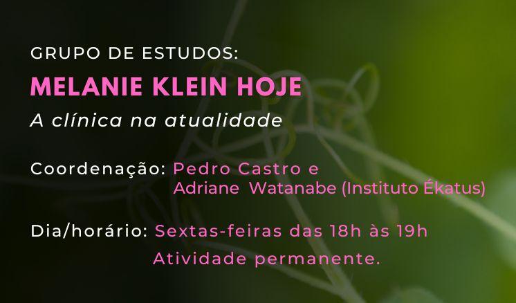 MELANIE KLEIN_HOJE_CAPA2 Escola Paulista de Psicanálise